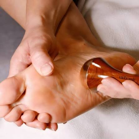 Kansa wand massager for face and foot massage